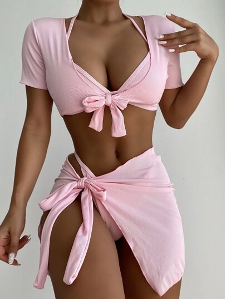 Swim Ribbed Bikini Set