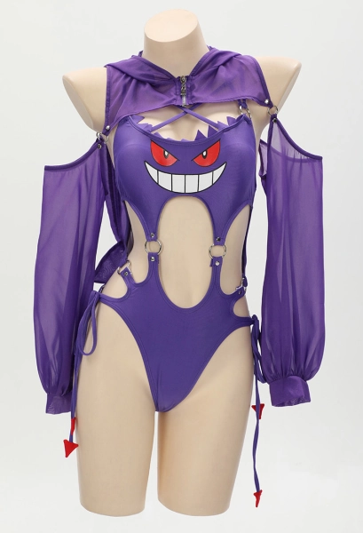 Gengar Swimsuit mit Kapuze