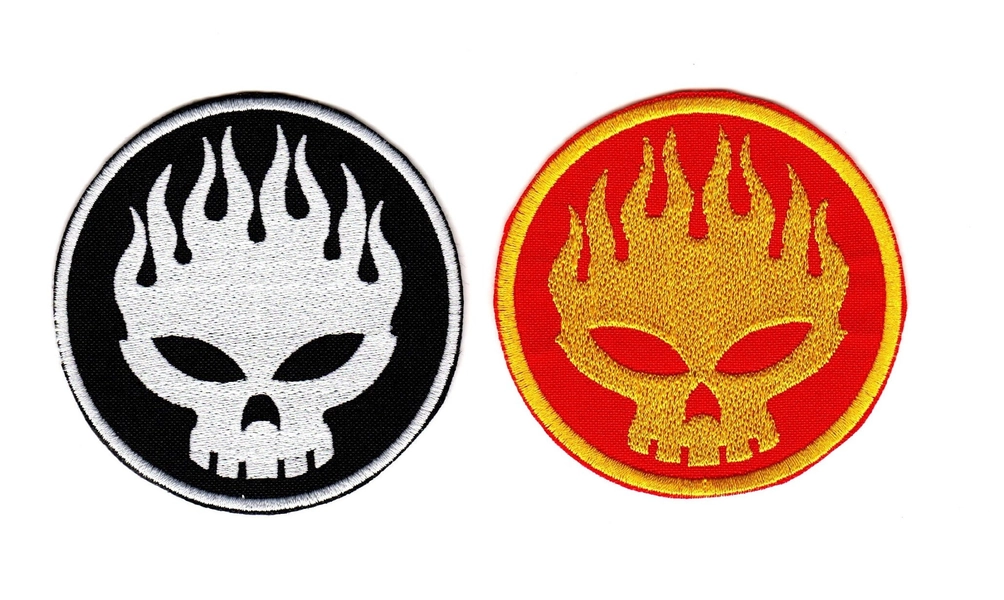 The Offspring Embroidered Sew-on Patch | Manic Subsidal Skull American Punk Rock Music Band Logo