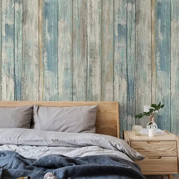 Wood Contact Paper 11.8" X 78.7" Self-Adhesive Removable Wood Peel and Stick Wallpaper Decorative Wall Covering Vintage Wood Panel Interior Film Leave No Trace Surfaces Easy to Clean