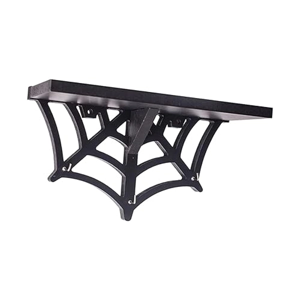 Colcolo Etagere Murale Bois Flottante, étagère Murale d'halloween Noir, Support de Rangement Flottant Décoratif, étagères Gothiques en Toile, étagère Suspendue pour Clés de Maison, Cuisine, Salle de