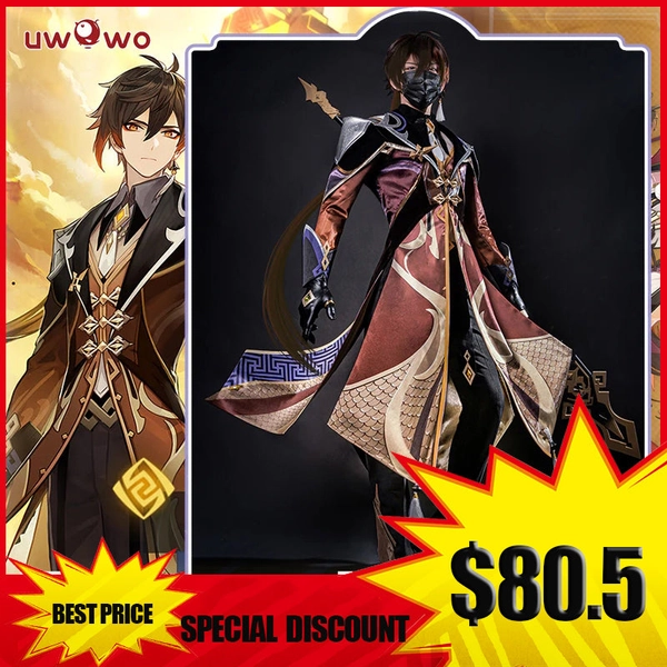 【Special Discount】Uwowo Game Genshin Impact Geo Archon Morax Zhongli Cosplay Costume