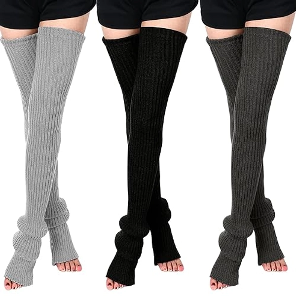 3 Pairs Thigh High Leg Warmers