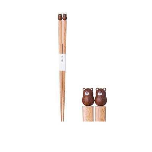 Cute Animal Chopsticks Wood Chopstick Set Wooden Housewarming Gifts - B