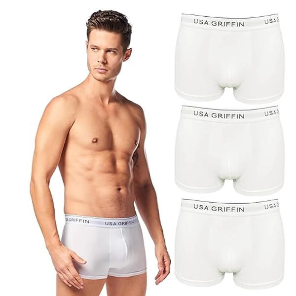 USA Griffin Herren Boxershorts Baumwolle Männer Retroshorts Men Unterhosen Unterwäsche 3er Pack