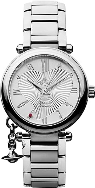 Vivienne Westwood Women's Orb Quartz Watch with Silver Dial Analogue Display and Stainless Steel Bracelet