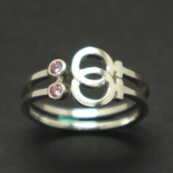 Ring with Pink Stones