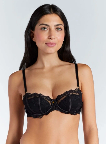 Faye spot mesh balconette bra