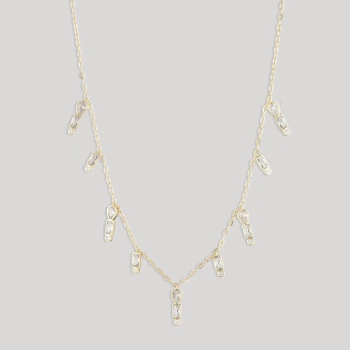 Jacquelyn Multi-Charm Necklace - 18k Gold Plated