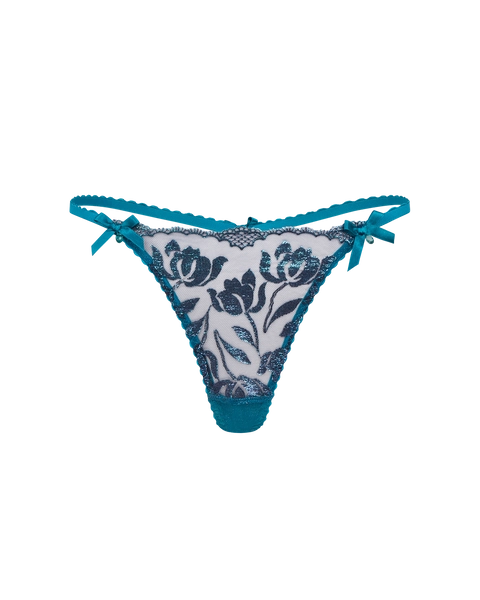 Sparkle Thong in Teal/Navy | By Agent Provocateur New In