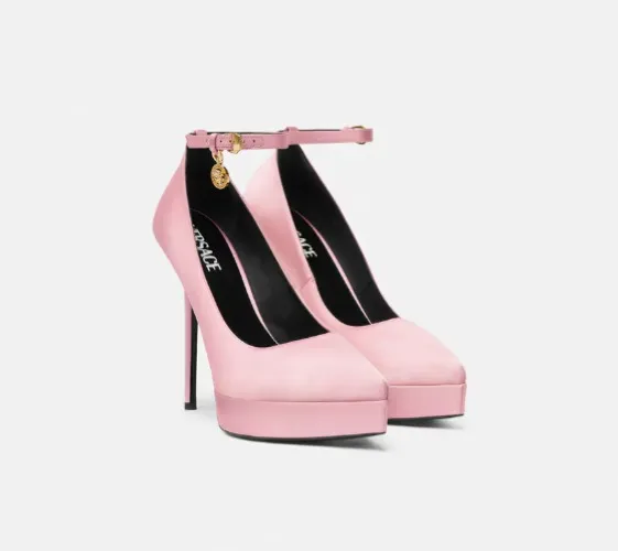 Lycia Satin Platform Pumps 140 mm