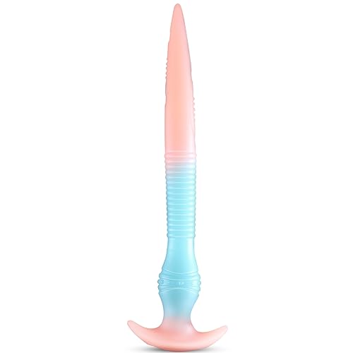 11.4-inch soft liquid silicone anal plug,Super Long dildo, unisex, suitable for prostate massage, anal training, and G-spot stimulation, glows in The dark,small for beginner - 11.4IN