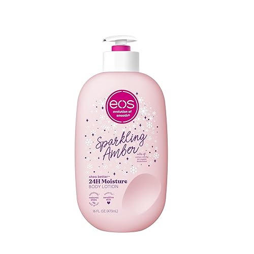 EOS Shea Better Holiday Body Lotion- Sparkling Amber, Limited-Edition Skincare, 24-Hour Moisture, Vegan, 16 fl oz - Sparkling Amber - 16 Fl Oz (Pack of 1)