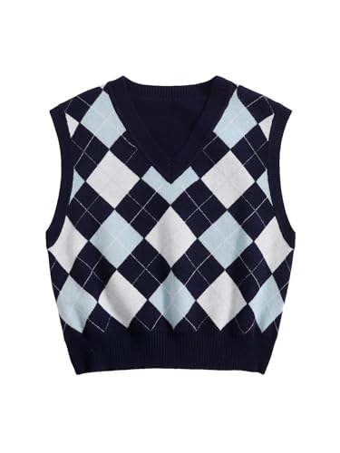 Sweater Vest - X-Large - Blue and Black