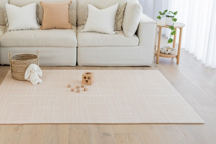 LARGE: Latte Terrazzo / Latte Linen Play Mat | Default Title