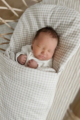 Wool Wrap Beige Gingham | All-Seasons 400GSM