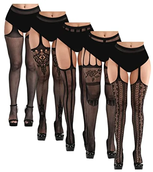 Plus Size Fishnet Stockings, Fishnet Tights Thigh High Stockings Pantyhose for Women