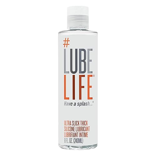 #LubeLife Ultra Thick Slick Silicone-Based Lubricant, Water Resistant, Thick Silicone Lube for Men, Women and Couples, 8 Fl Oz - Thick Silicone