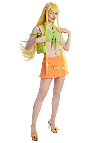 Fairy Club Stella Cosplay Costume Short Top and Skirt Set with Bag and Headdress