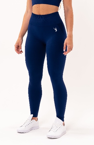 Tempo Seamless Scrunch Leggings - Royal Blue - XS