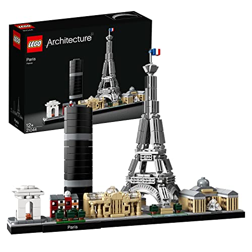 LEGO Architecture Paris Model Building Set for Adults with Eiffel Tower and The Louvre Model, Skyline Collection, Office Home Décor, Mother's Day Present, Gift Idea for Women, Men, Her or Him 21044 - Single