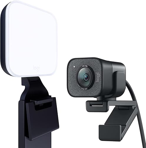 Logitech for Creators Litra Glow + StreamCam - The ultimate solution to look great on camera, fast - Black - Black - Streamcam + Litra Glow