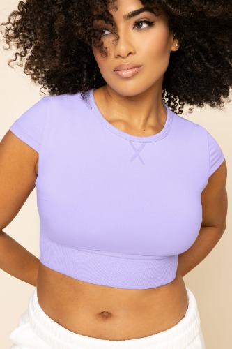 Baby Crop Tee - Lavender | S