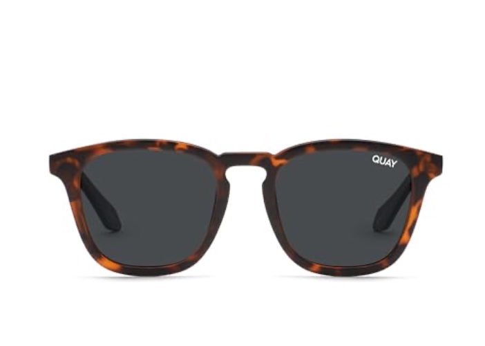 Quay - Mens Sunglasses, Polarized Round Lenses with UV Protection (Jackpot, Matte Tortoise)