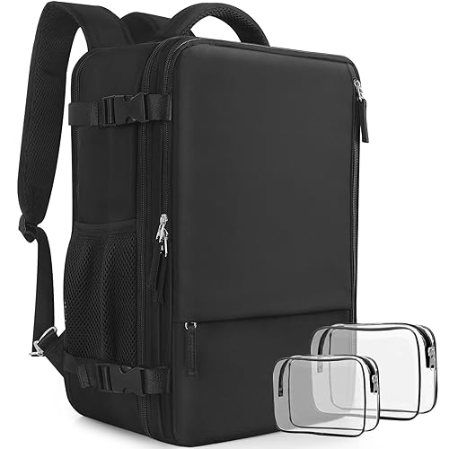 Snoffic Black Travel Backpack - Black