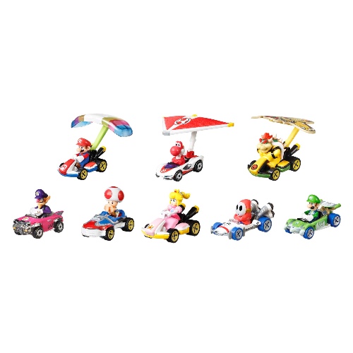 Hot Wheels Mario Kart Character Cars With Glider For Ages 3 Years Old & Up m