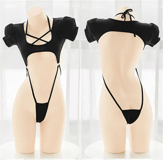 Ballet Student Micro Bikini Set - Black without skirt