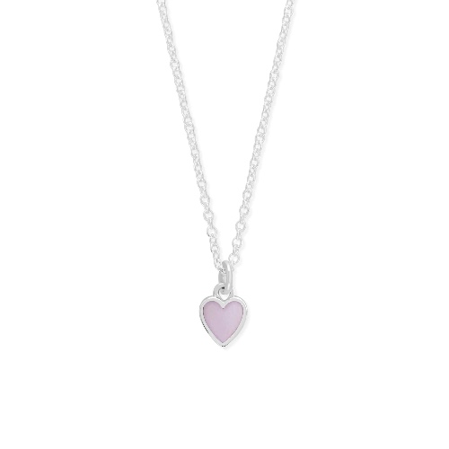 Belle Heart Necklace with Stone | Pink Shell