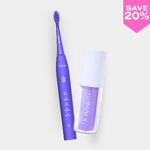 Essential Purple Sonic Toothbrush + Purple Toothpaste Bundle