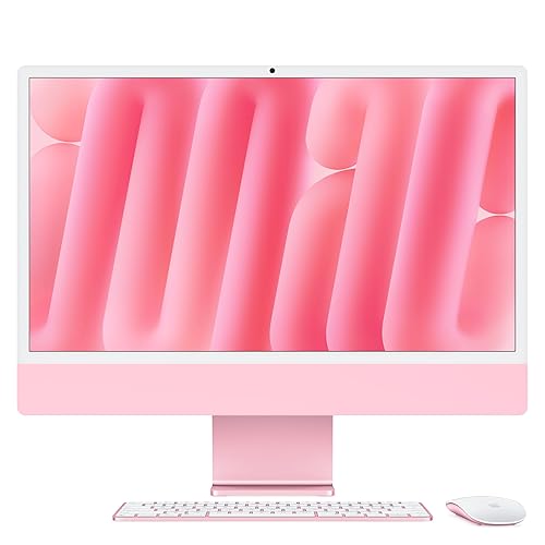 Apple iMac Ordinateur de Bureau Tout-en-Un avec Puce M4, CPU 8 cœurs et GPU 8 cœurs : Conçu pour Apple Intelligence, écran Retina 24'', 16 Go de mémoire unifiée, 256 Go de Stockage SSD ; Rose - Rose
