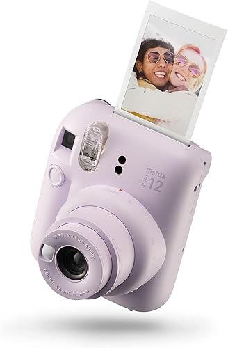 Fujifilm instax Mini Appareil Photo instantané 12, Exposition Automatique avec Objectif Selfie intégré, Violet Lilas - Lilac Purple - camera only