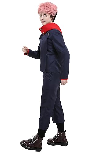 haikyuu Unisex Anime Cosplay Costume Tokyo School Uniform Set - Dark Blue - Medium