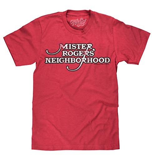 Tee Luv Men's Mister Rogers Neighborhood T-Shirt - Mr Rogers Graphic Shirt - Medium - Red Heather