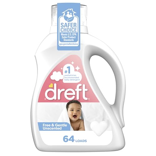 Dreft Liquid Laundry Baby Detergent Unscented 92 fl oz 64 loads - 92 Fl Oz (Pack of 1)