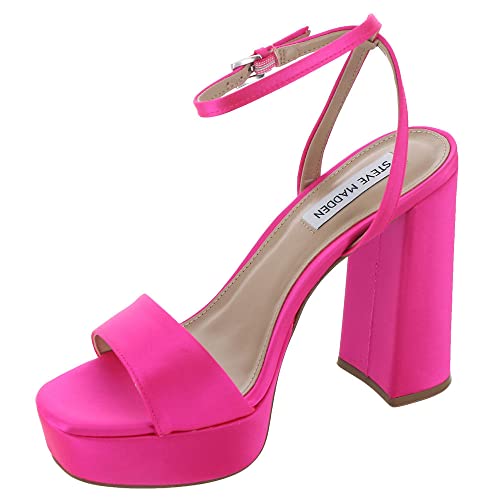 Steve Madden Women's Lessa Heeled Sandal - 8 - Pink Satin