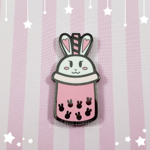 Bunny Boba Enamel Pin