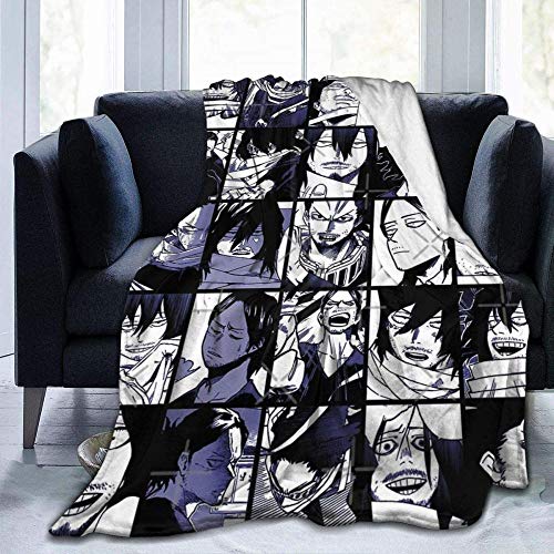 XZHYMJ Blanket My Hero Academia Collage Anime Aizawa Shota Fleece Throw Blanket Fuzzy Warm Throws 50x40 inch