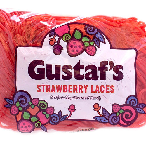 Gustaf's Strawberry Laces, 2-Pound Bags (Pack of 3)