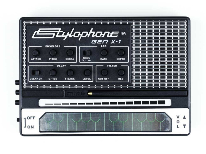 STYLOPHONE GEN X-1 Portable Analog Synthesizer: with Built-in Speaker Keyboard and Soundstrip LFO Low pass filter Envelope Sub-octaves & Delay