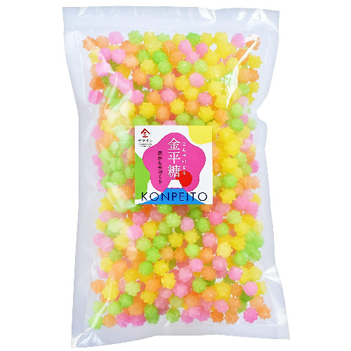 Konpeito Japanese Sugar Candy - 500g Big Bag, Colorful Colors, Handmade from Sugar Core 【YAMASAN】