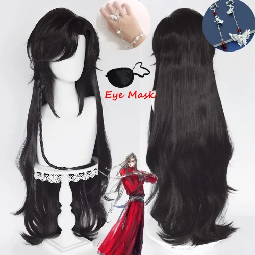 Hua Cheng San Lang Wig Heaven Officials Blessing Cosplay Tian Guan Ci Fu Cosplay Black Wig Huacheng Heat Resistant Synthetic Wig - AliExpress 