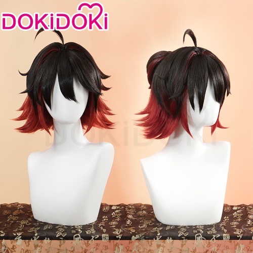 DokiDoki Game Genshin Impact GaMing Cosplay  Wig Short Brown Ga Ming | Wig Only-PRESALE