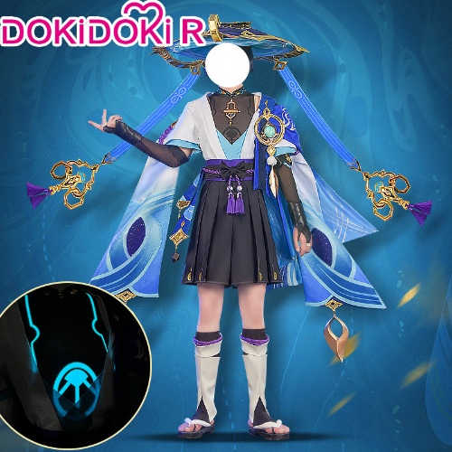 【No Hat Ver. Ready For Ship】【Size S-2XL】【HAT INCLUDED】DokiDoki-R Game Genshin Impact Cosplay Scaramouche Costume Wanderer | Full set (costume+hat)-S-In Stock