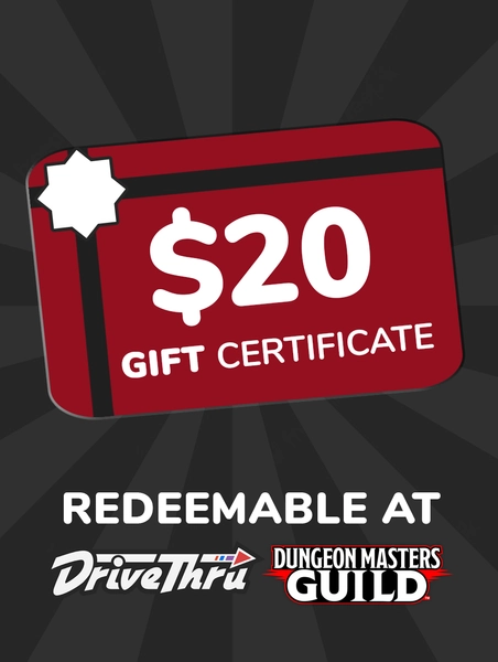Dungeon Masters Guild $20 Gift Certificate/Account Deposit - Roll20 | Gift Certificates | Dungeon Masters Guild