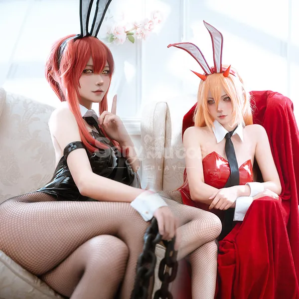 【In Stock】Anime Chainsaw Man Cosplay Bunny Girl Makima/Power Cosplay Costume