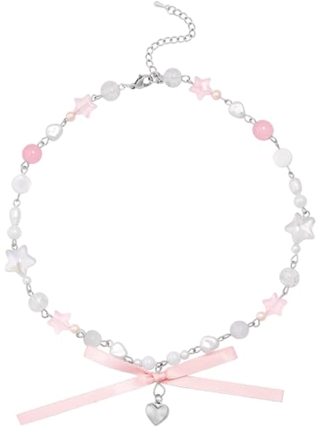 OJERRY Coquette Faux Pearl Choker Necklace, Old Money Aesthetic Jewelry